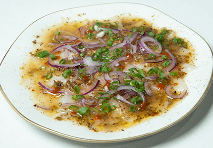 Carpaccio de Tilápia com Ervas